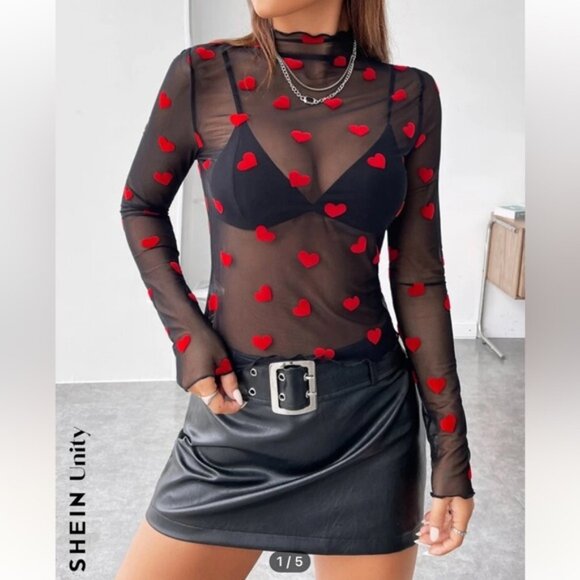SHEIN Tops - Women’s Heart Top